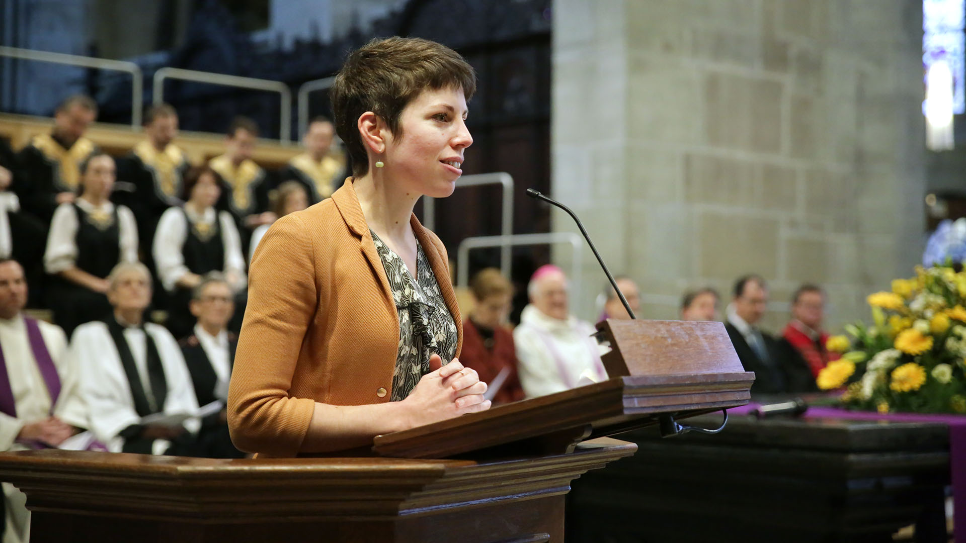 Lisa Mazzone (Verts/GE) a rappelé que «s’aimer veut dire faire une place à l’autre et à ses opinions, afin de tous pouvoir travailler ensemble» | © B.Hallet