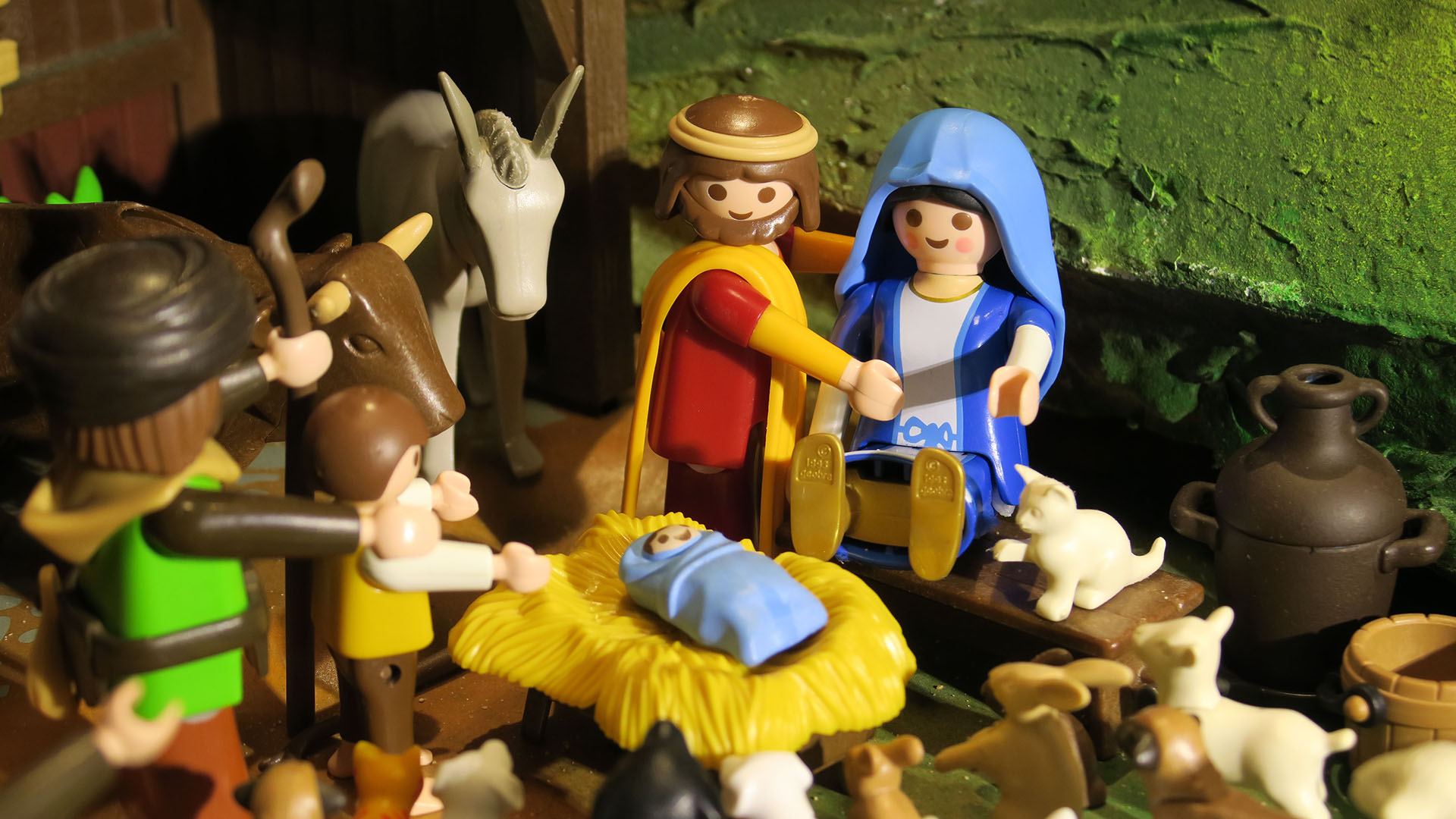 La crèche animée en Playmobil de Papyjo