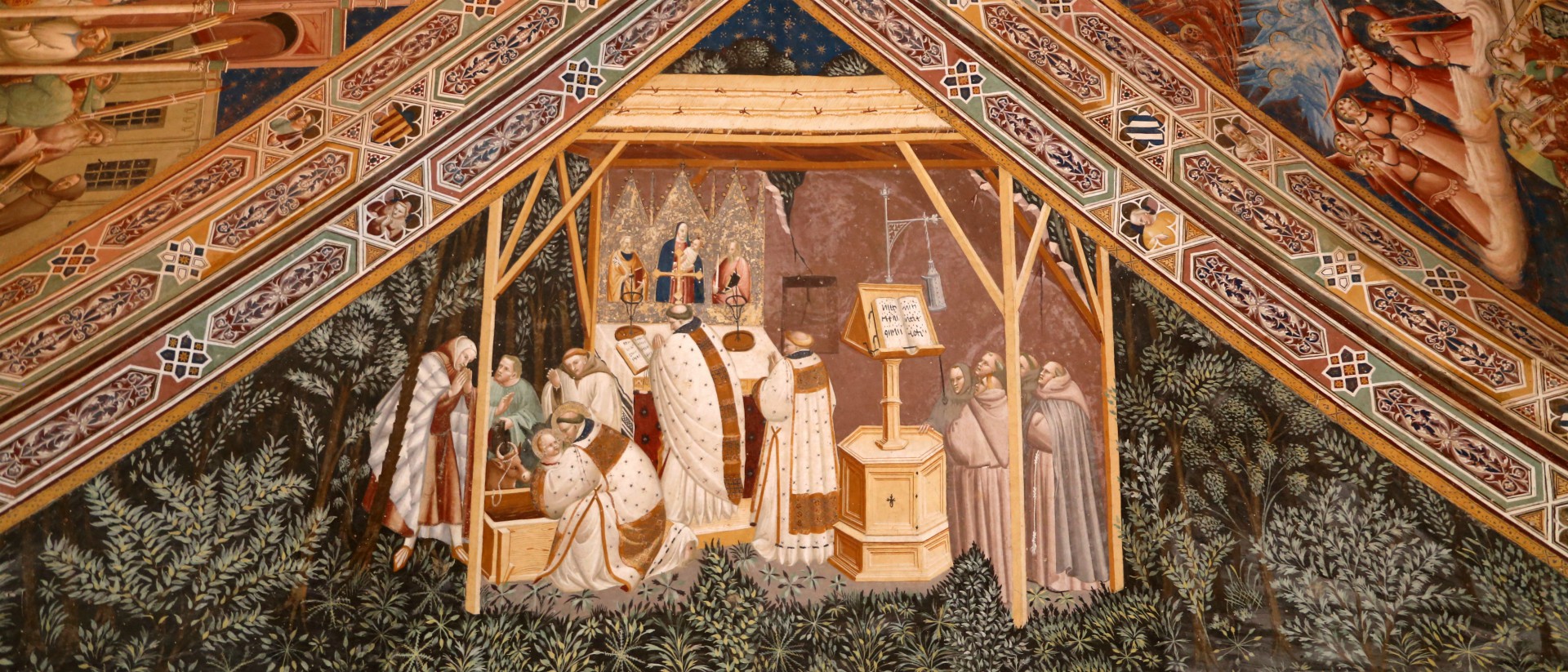 Le 1er décembre 2019, le pape François s'est rendu à Greccio, où saint François d'Assise a construit la première crèche. Ici, celle de Greccio peinte par le peintre Antonio Vite, vers 1390-1400 | © Sailko wikimedia commons 