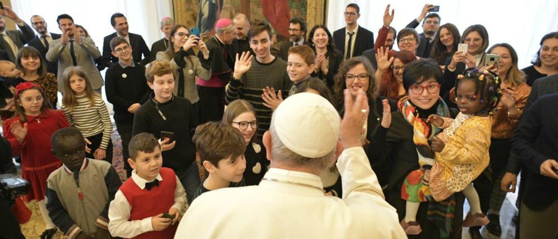 Le pape François a reçu le 16 décembre 2019 une soixantaine de jeunes membres de l’Action catholique italienne | © Vatican Media