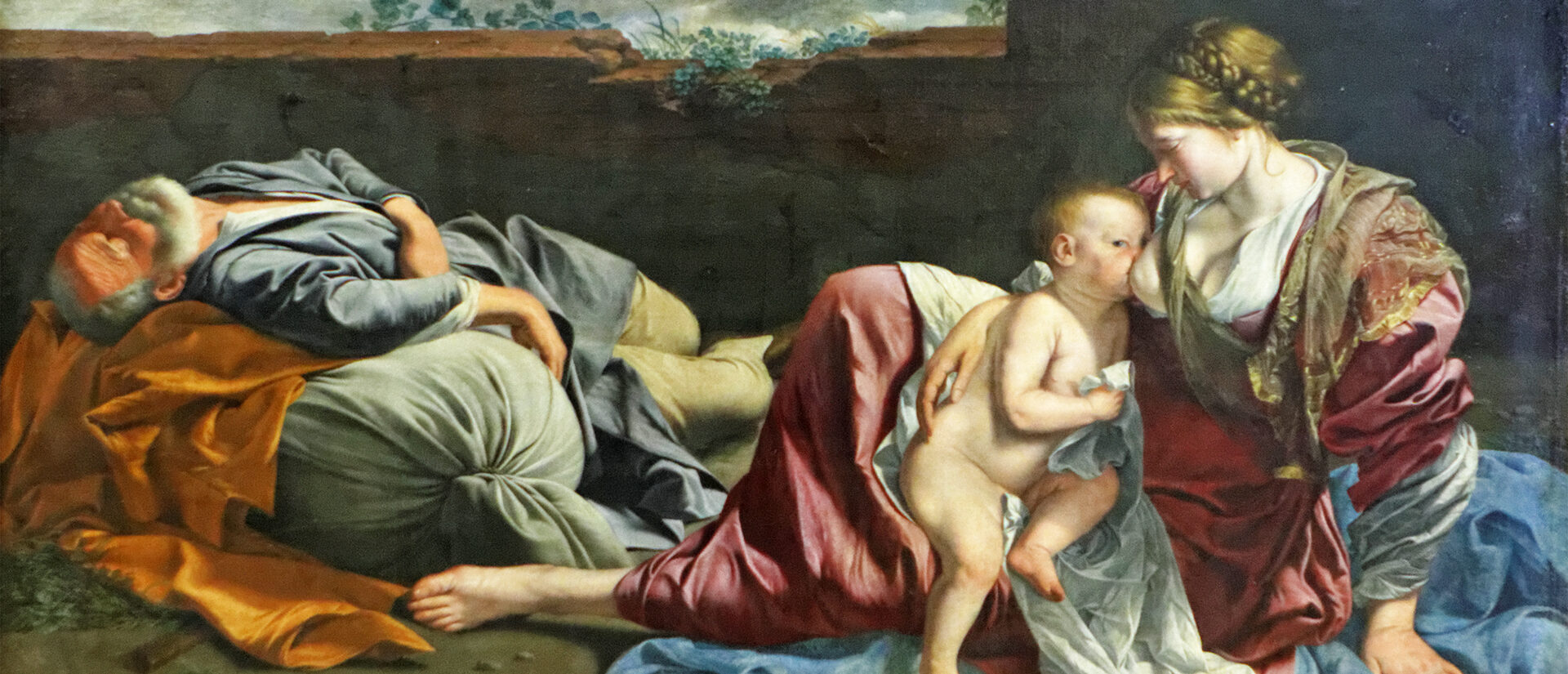 Le repos de la Sainte Famille pendant la fuite en Egypte - Orazio Gentileschi, XVIIe s. | LDD