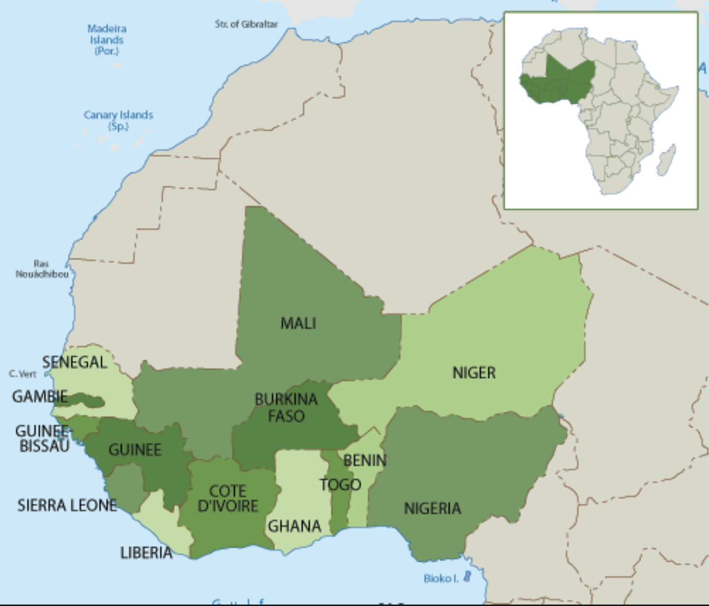 3 страны в западной африке. Страны Западной Африки на карте. Страны Западной Африки на карте список. Страны Западная Африка Африка. Запад Африки на карте.