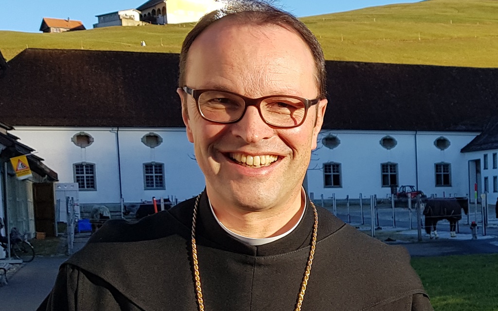 Urban Federer, abbé du monastère d'Einsiedeln /photo RTS-D. Pesenti
