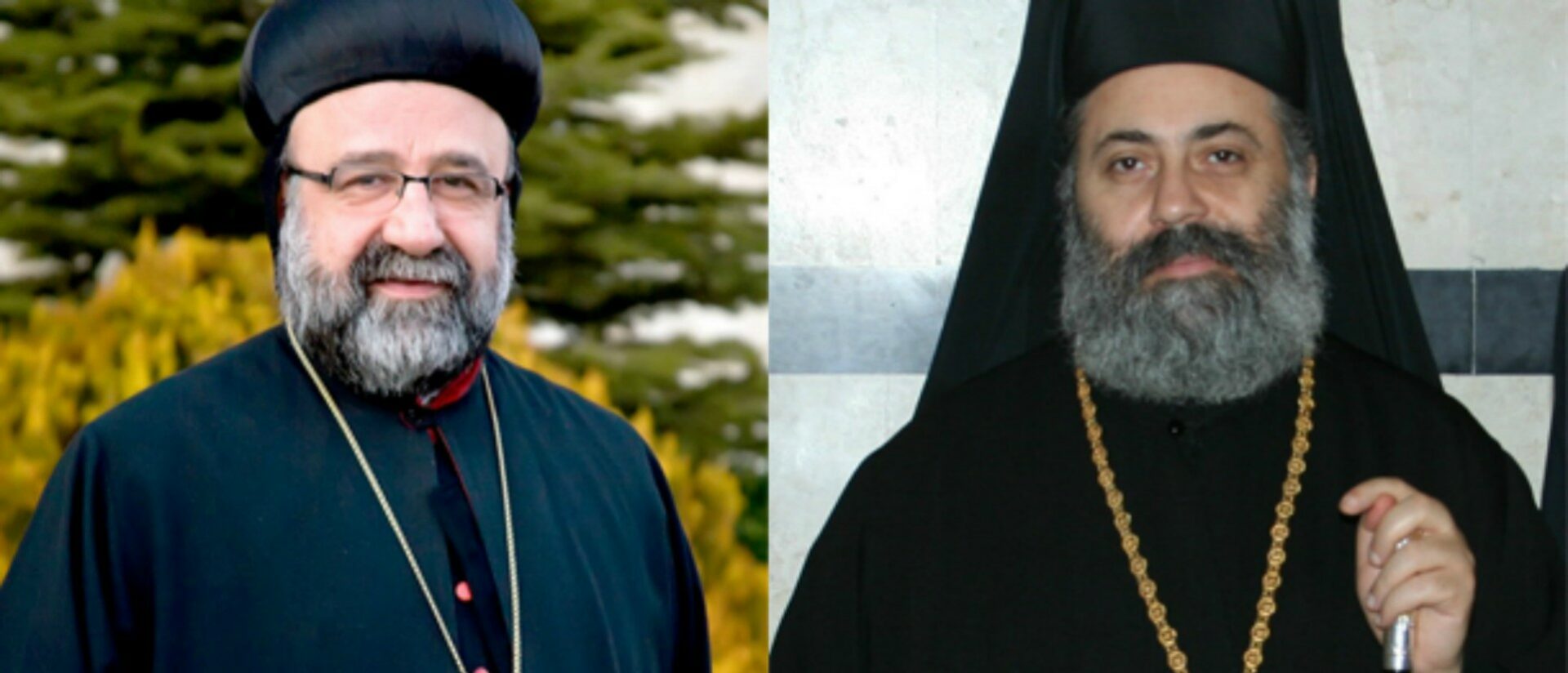 Mgr Gregorios Yohanna Ibrahim, archevêque syriaque orthodoxe d'Alep, et Mgr Boulos Yazigi, archevêque grec orthodoxe d'Alep et Iskenderun | © DR  