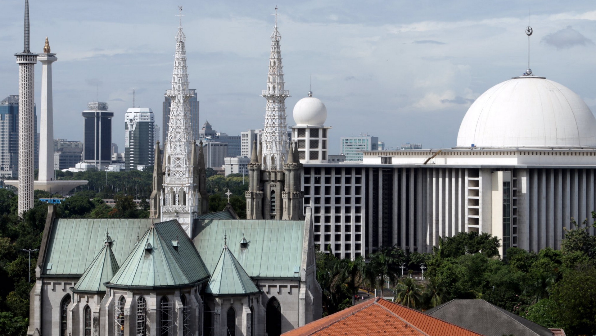 La cathédrale et la mosquée de Jakarta, en Indonésie | DR