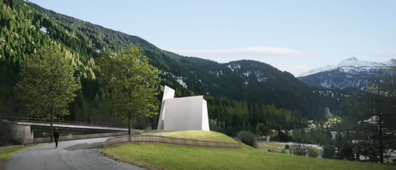 L'église d'Andeer doit être accessible après une courte promenade | Herzog & de Meuron