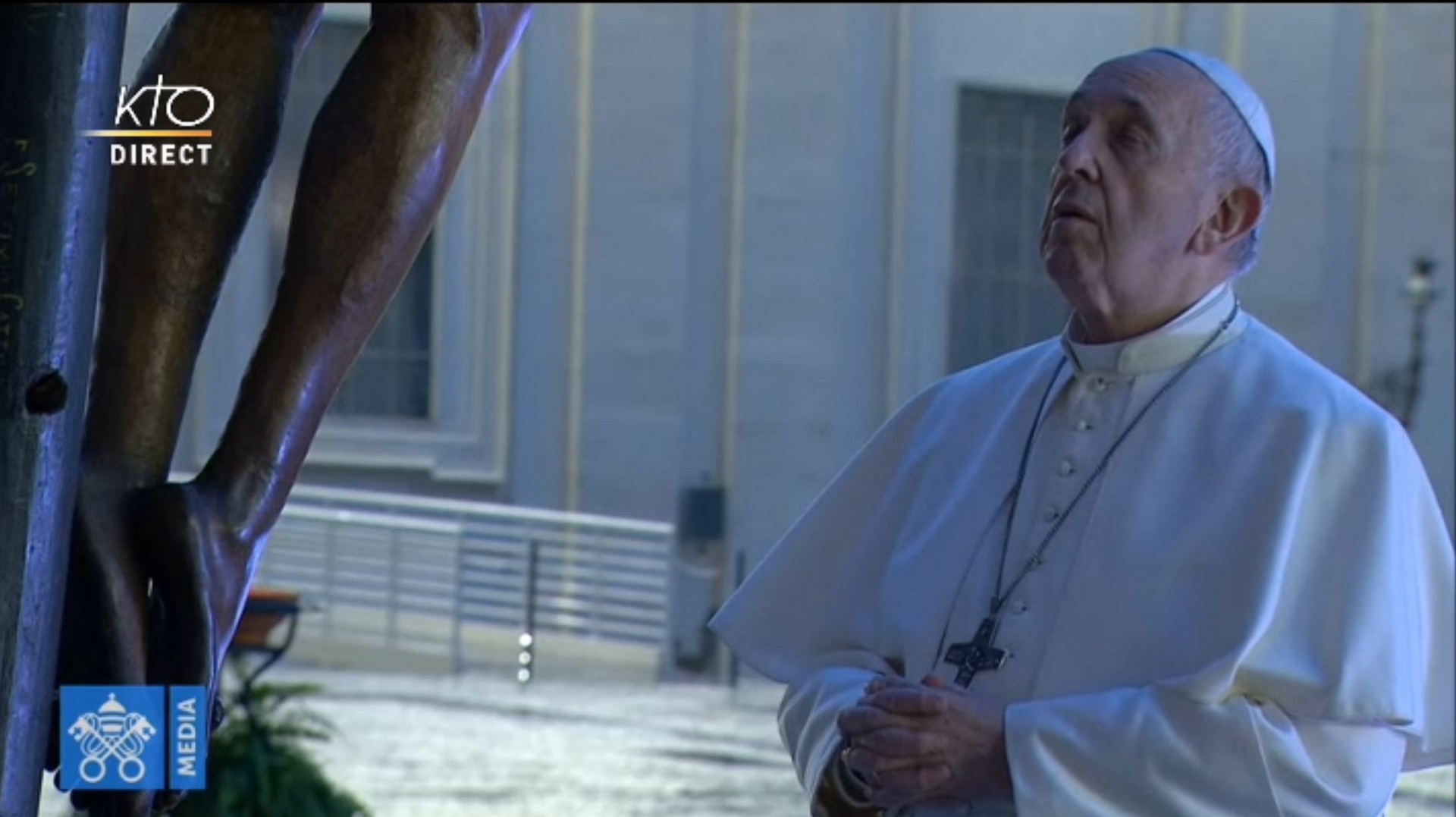 Veillée de prière du pape François contre le coronavirus | capture d'écran Vatican Media
