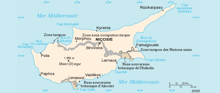 L'île de Chypre reste partagée entre Grecs et Turcs | wikimedia CC-BY-2.0