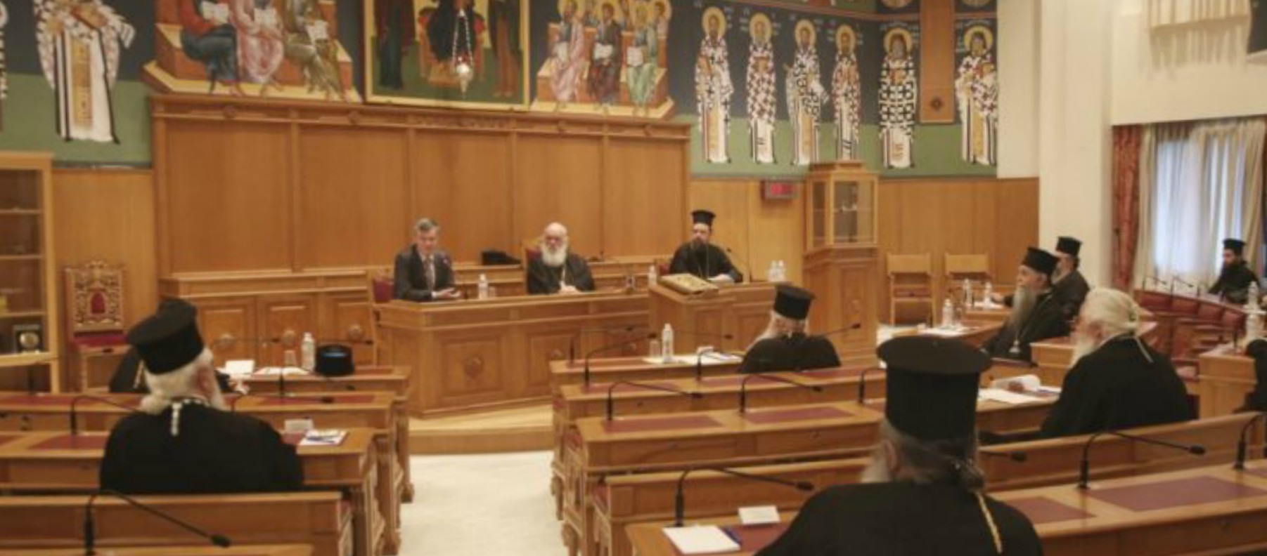 Réunion du Saint-Synode permanent de l’Eglise de Grèce le 16 mars 2020 | © orthodoxie.com