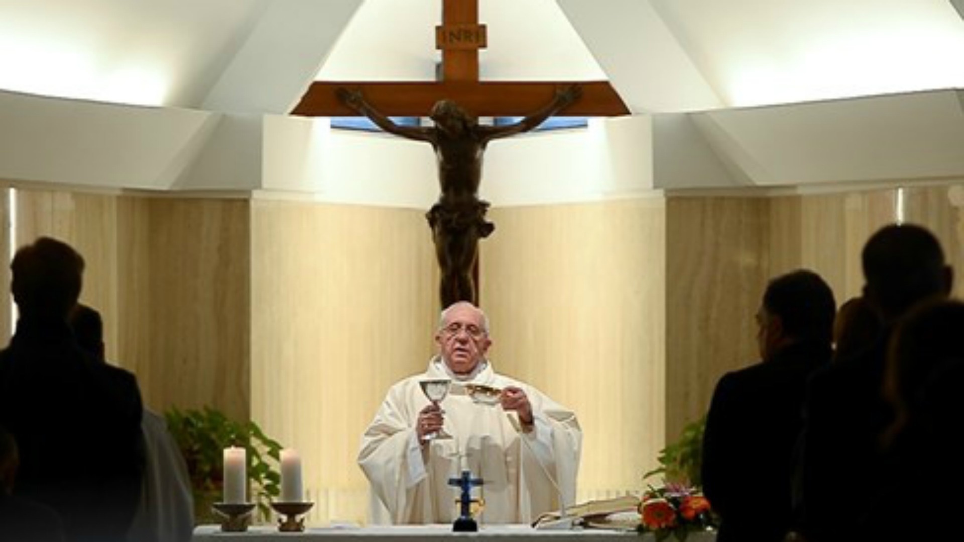 La pape François célèbre la messe à Ste Marthe | capture d'écran Vatican media