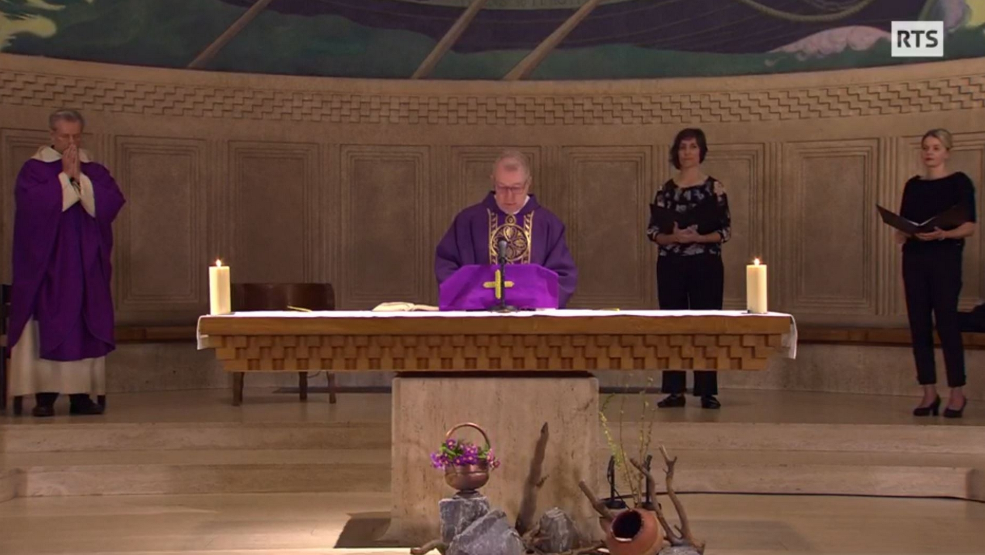 Messe de Carême à l'église St-Paul de Cologny | capture d'écran RTS2