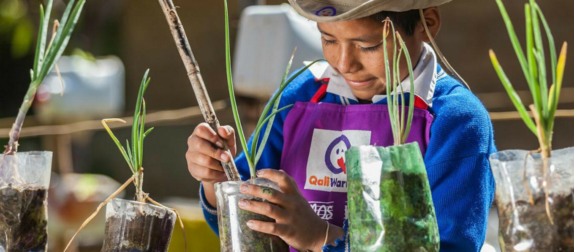 Un jeune garçon apprend à cultiver les plantes grâce à un atelier organisé par le PNUD et la FAO à Ayacucho, au Pérou | © www.un.org