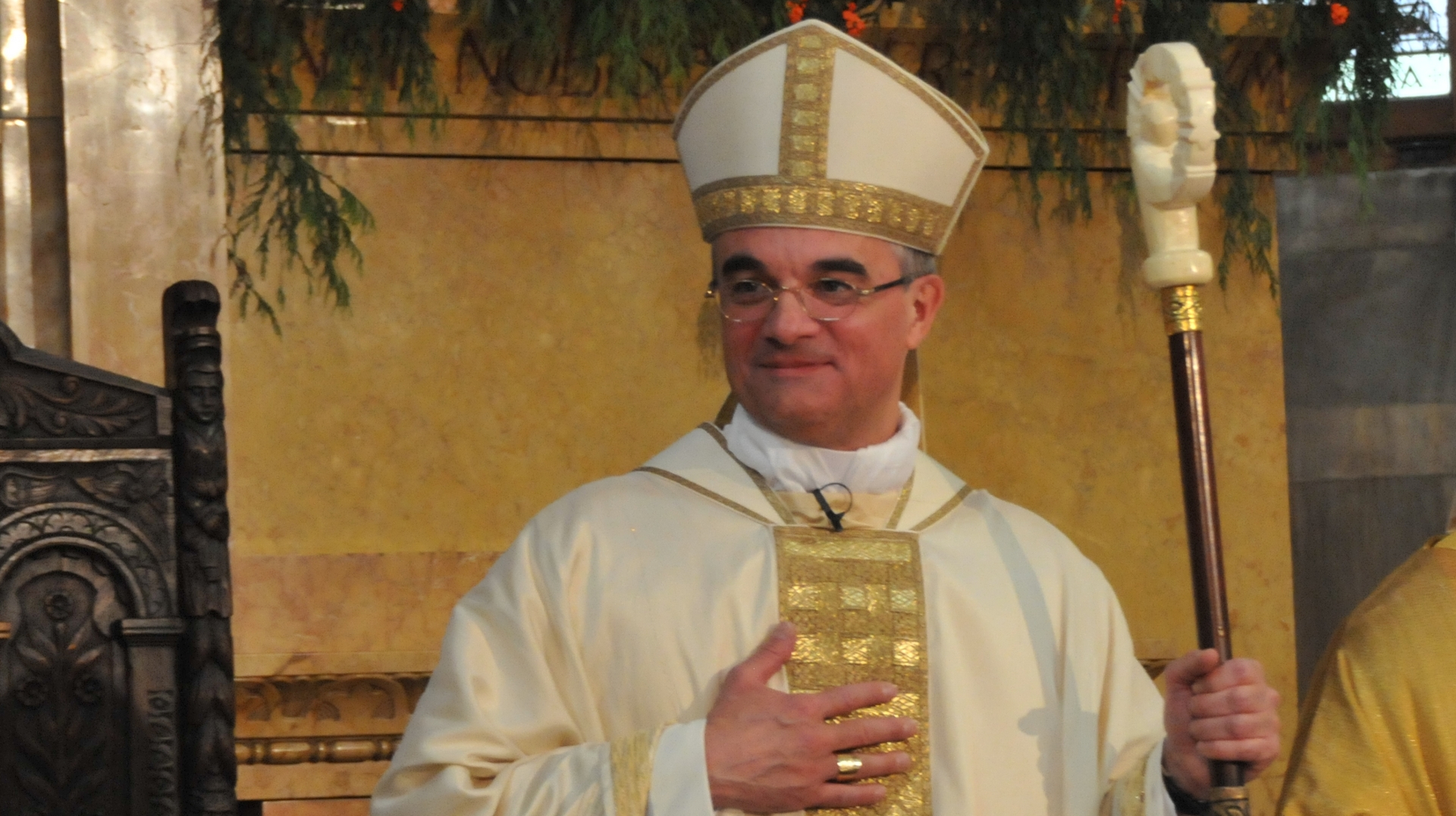 Mgr Valerio Lazzeri, évêque de Lugano, a averti le prêtre qui est contrevenu aux consignes sanitaires | © Maurice Page 