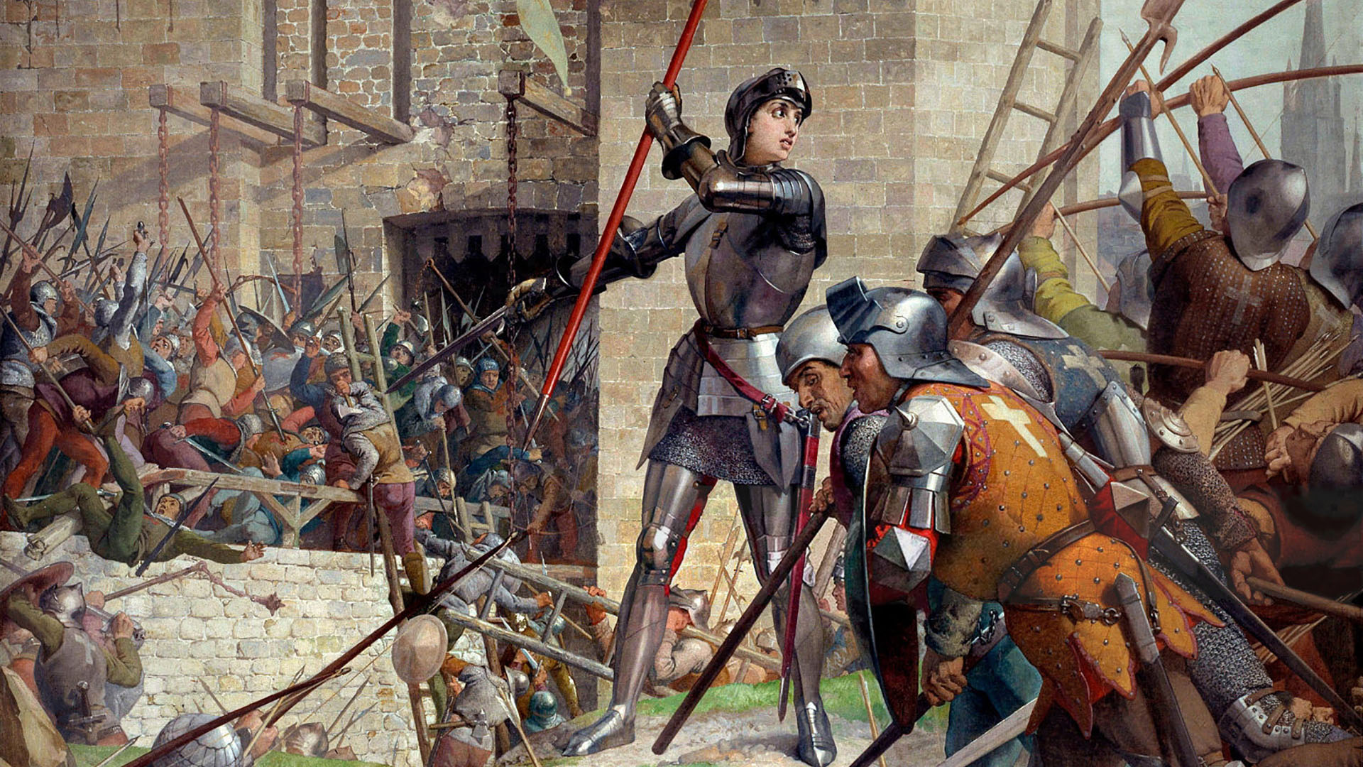 Jeanne D'Arc au siège d'Orléan. Par Jules Eugène Lenepveu, peint vers 1886-1890 | Domaine public