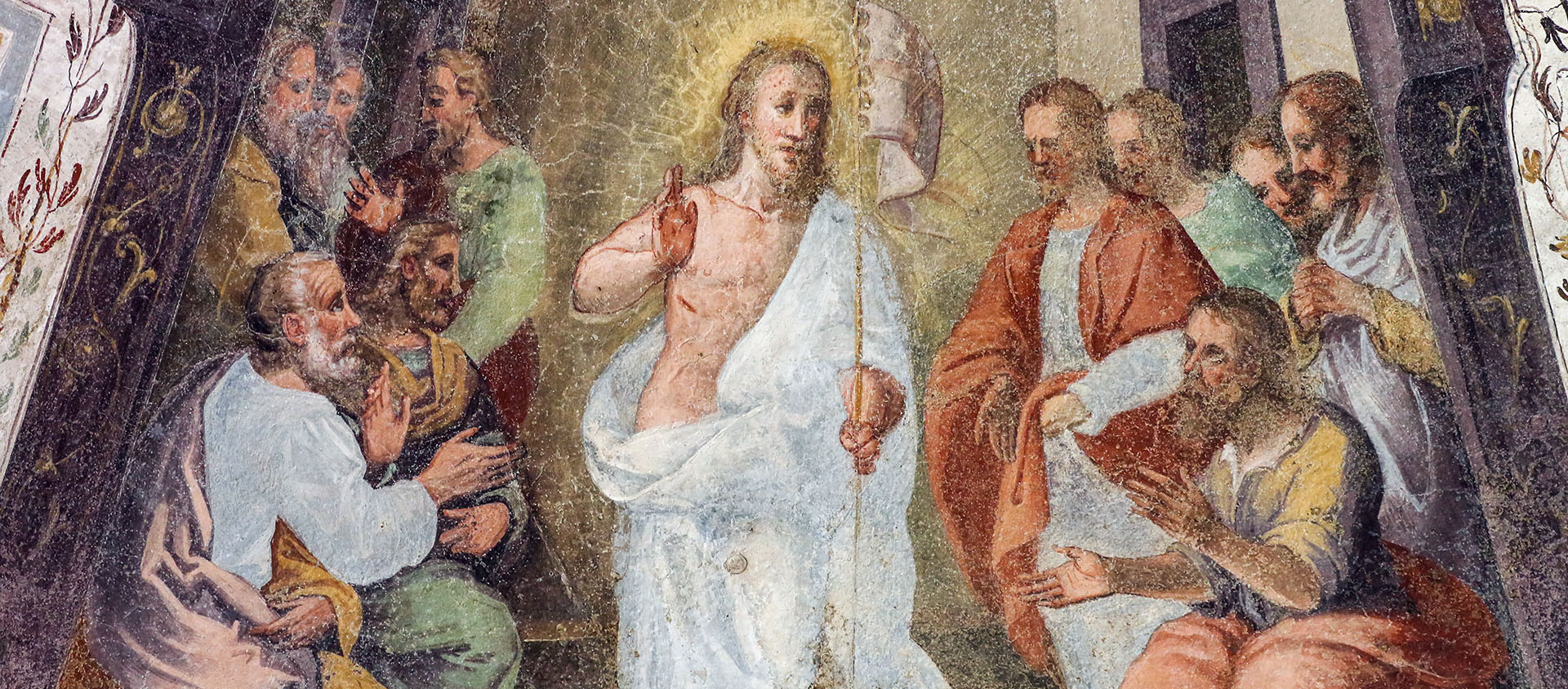 Christ ressuscité avec les apôtres. Fresque dans le cloître de Santa Maria Novella à Florence| © Flickr/LawrenceOP/CC BY-NC-ND 2.0