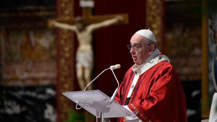 Le pape François lors de la messe de la Pentecôte du 31 mai 2020 | © Vatican Media