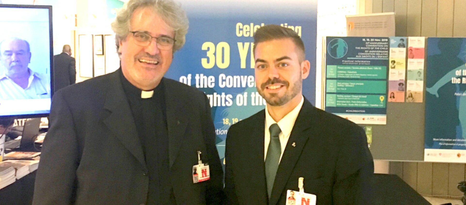 Le Père jésuite Peter Balleis, président exécutif de JWL, avec son confrère Pascal Meyer | © www.jesuites.ch