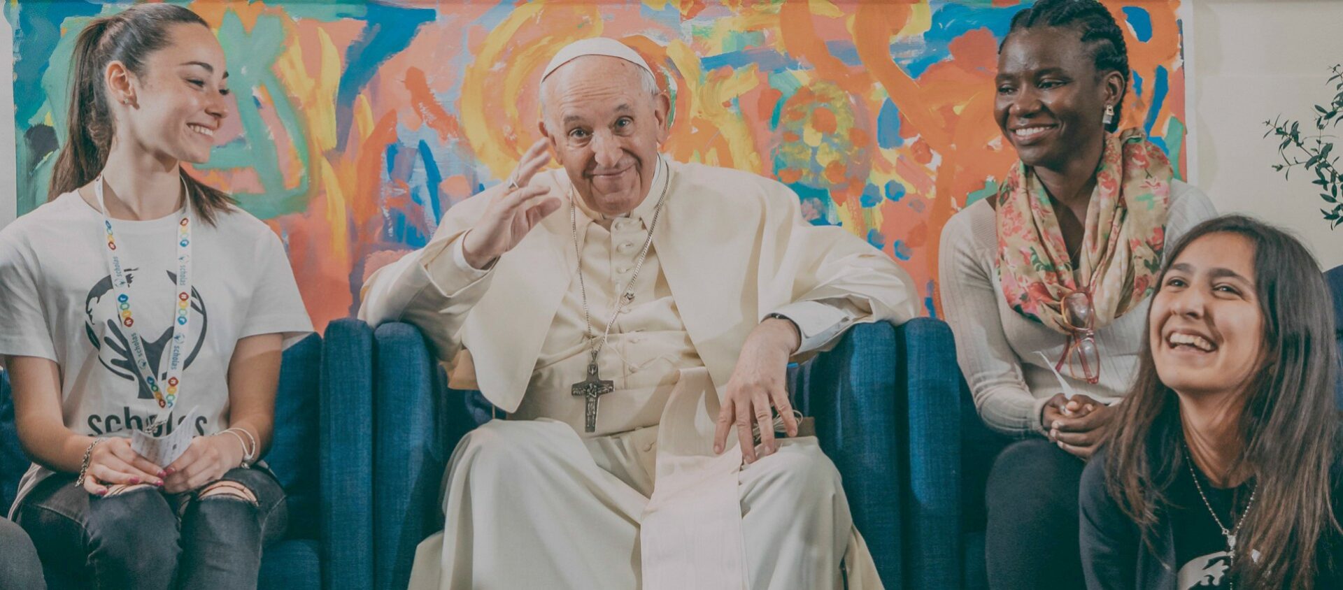 Le pape François participe à une rencontre virtuelle avec des jeunes de Scholas Occurrentes | © scholasoccurrentes.org