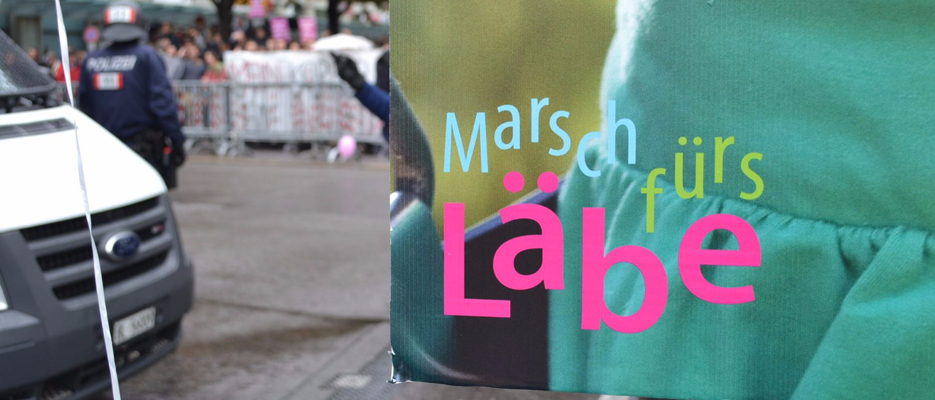 Pancarte à la manifestation de la "Marche pour la vie" (Marsch fürs Läbe) à Zurich | © Francesca Trento