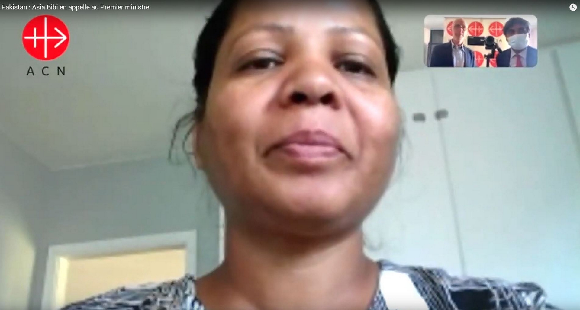 Asia Bibi a répondu par visio-conférence aux questions d'Aide à l'Eglise en détresse | capture d'écran Youtube