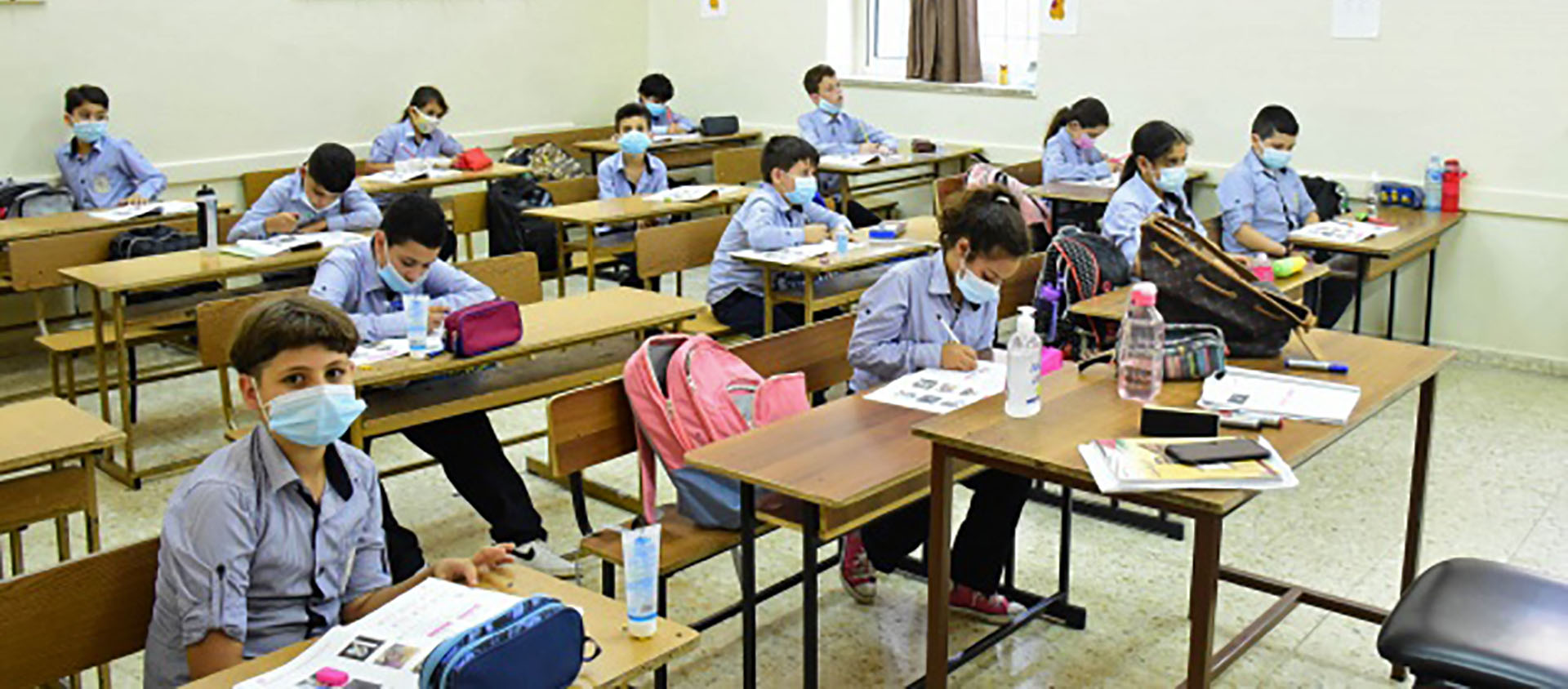 En Terre Sainte, la rentrée scolaire, anticipée dès le 8 août à Gaza, s'est faite sous le signe du covid-19 | © PLJ
