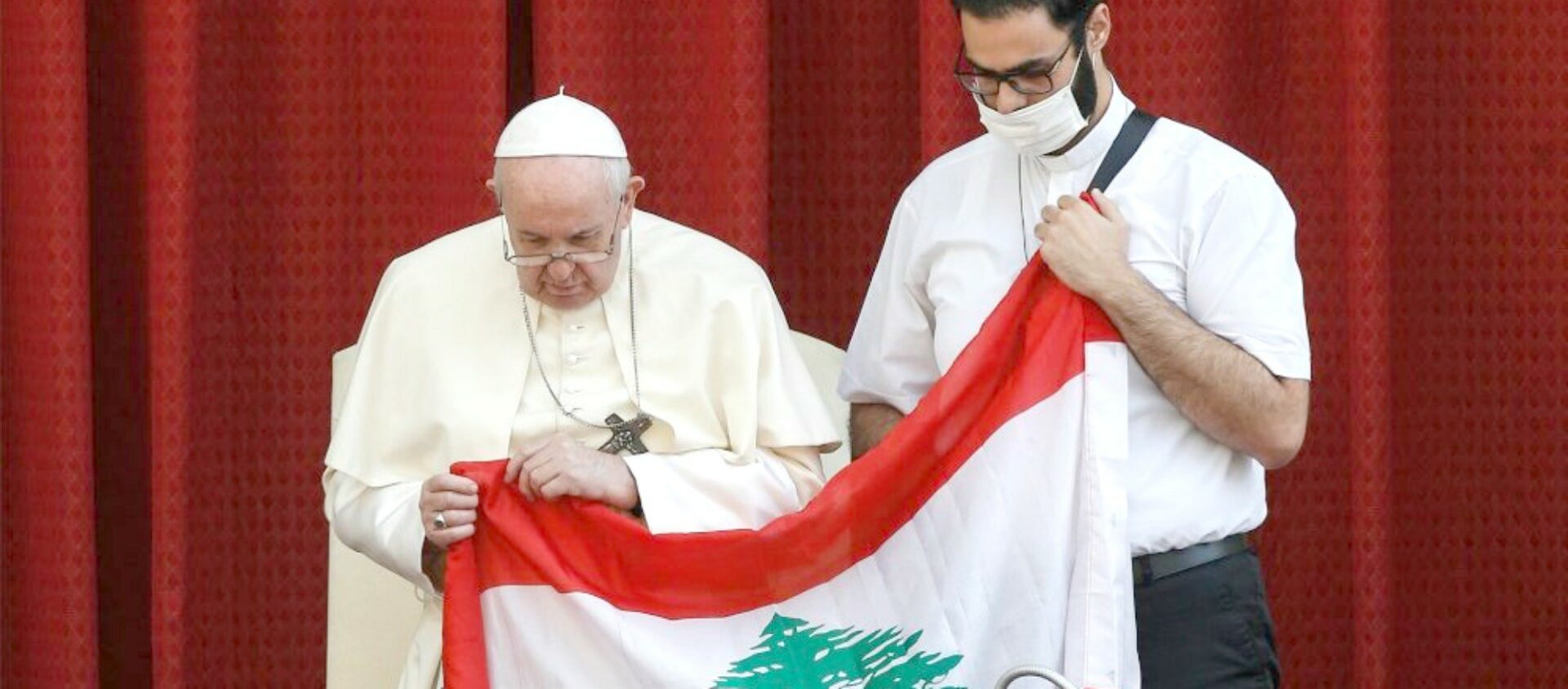 Le pape prie silencieusement pour le Liban le 2 septembre 2020 | © Vatican Media