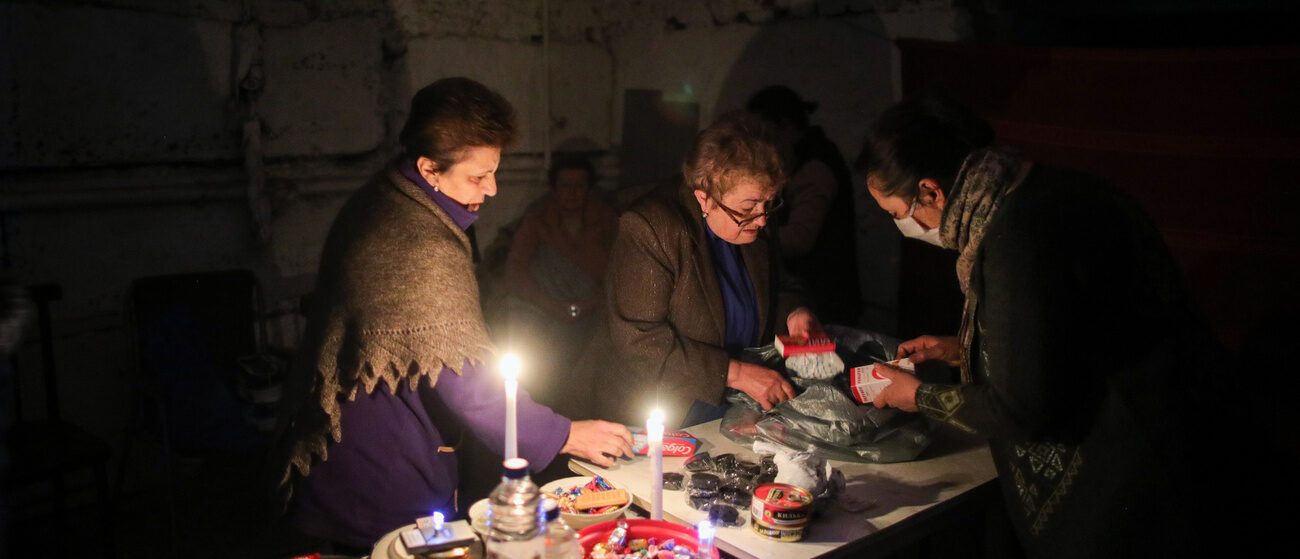 A Stepanakert, principale ville du Haut-Karabakh, les habitants se terrent dans les abris | ©  Sergei Bobylev/TASS KEYSTONE/TASS/Sergei Bobylev