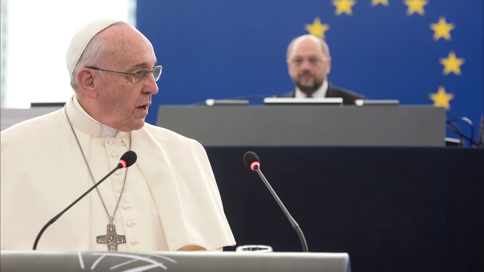 Le pape François au Parlement européen à Strasbourg, en 2014 | © Flickr/european_parliament/CC BY-NC-ND 2.0