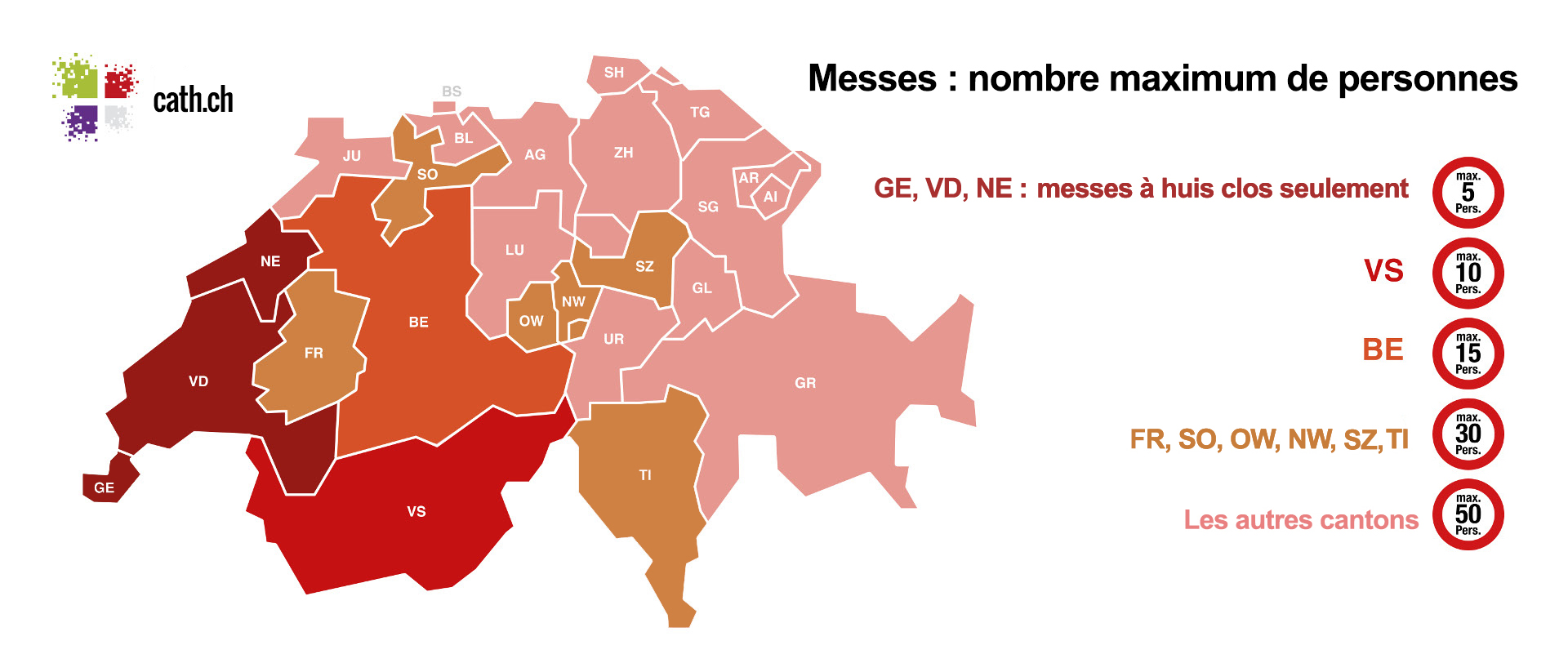 Messes: le nombre maximum de personnes, au 9 novembre 2020 | © kath/cath