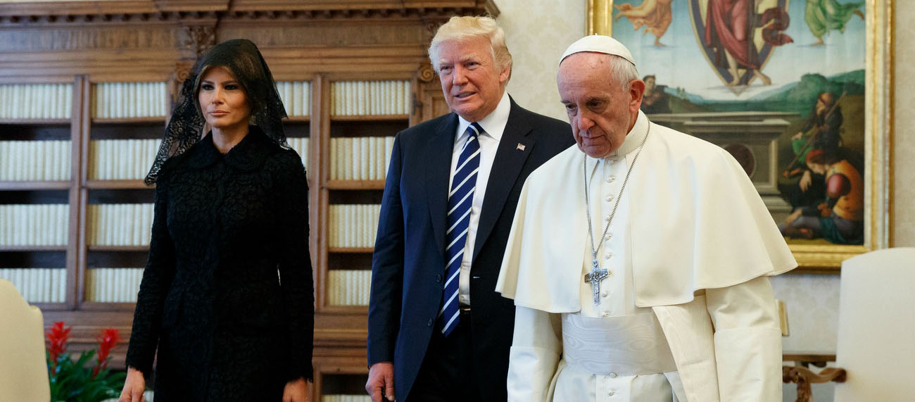 L'ambiance était quelque peu tendue lors de la rencontre entre le pape François et le président Trump, ici le 24 mai 2017 | © Keystone