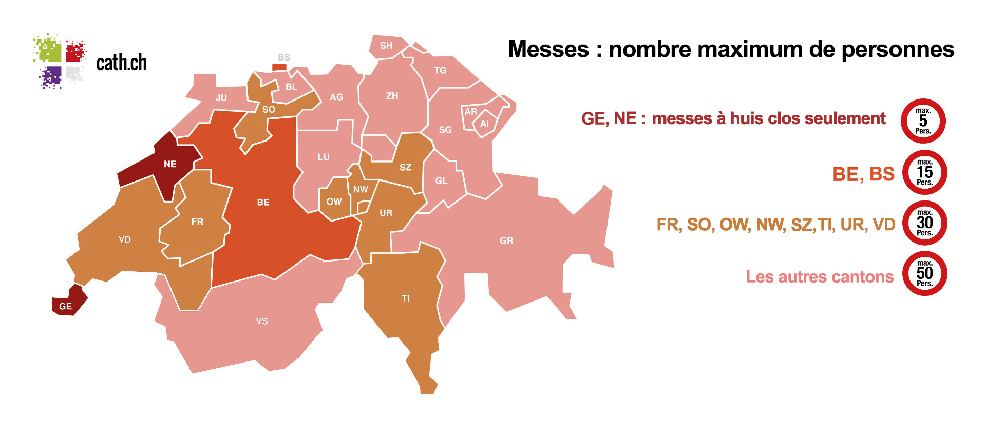 Messes: le nombre maximum de personnes, au 1er décembre 2020 | © kath/cath