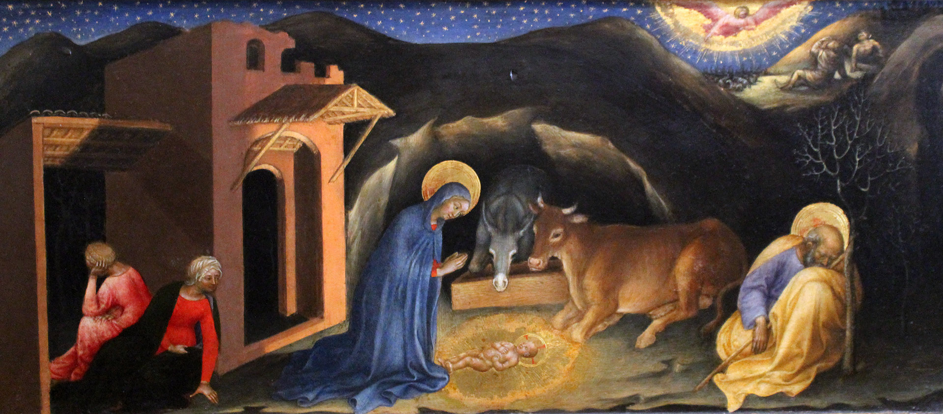 La lumière évoque l'incarnation de Jésus. "Nativité" par Gentile da Fabriano, 1423, tempera sur bois  | © Wikimedia commons