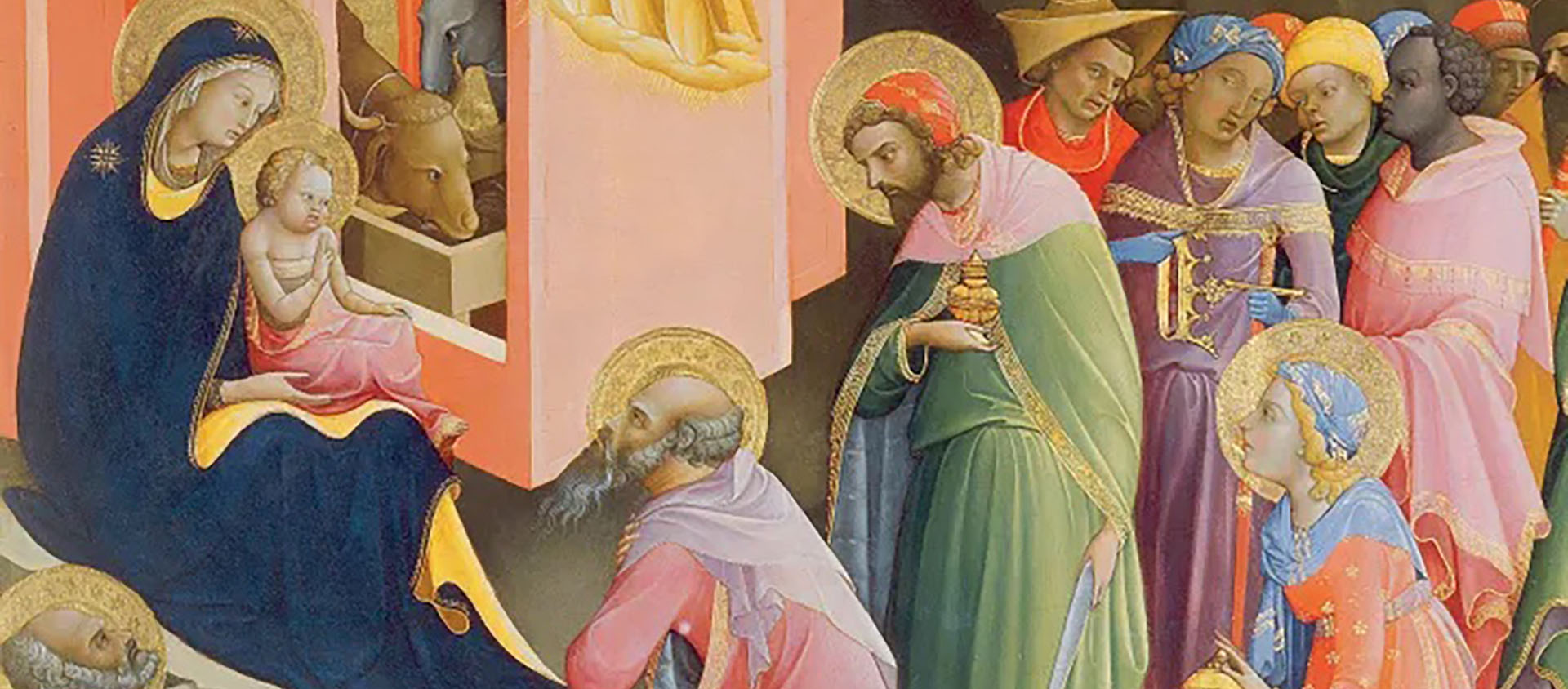Détail de L’Adoration des Mages, de Lorenzo Monaco et Cosimo Rosselli, vers 1420-1422 | Domaine public 