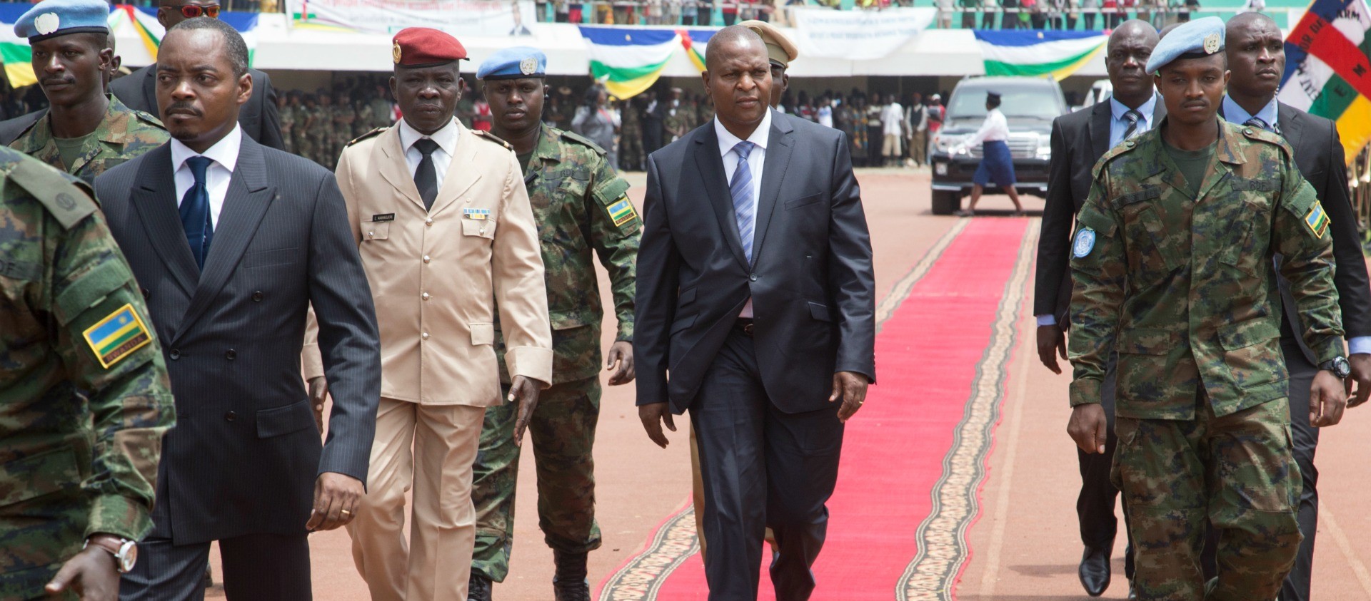 Faustin-Archange Touadéra, lors de la cérémonie d'investiture à la présidence de la République centrafricaine, en 2016 |  UN Nektarios Markogiannis