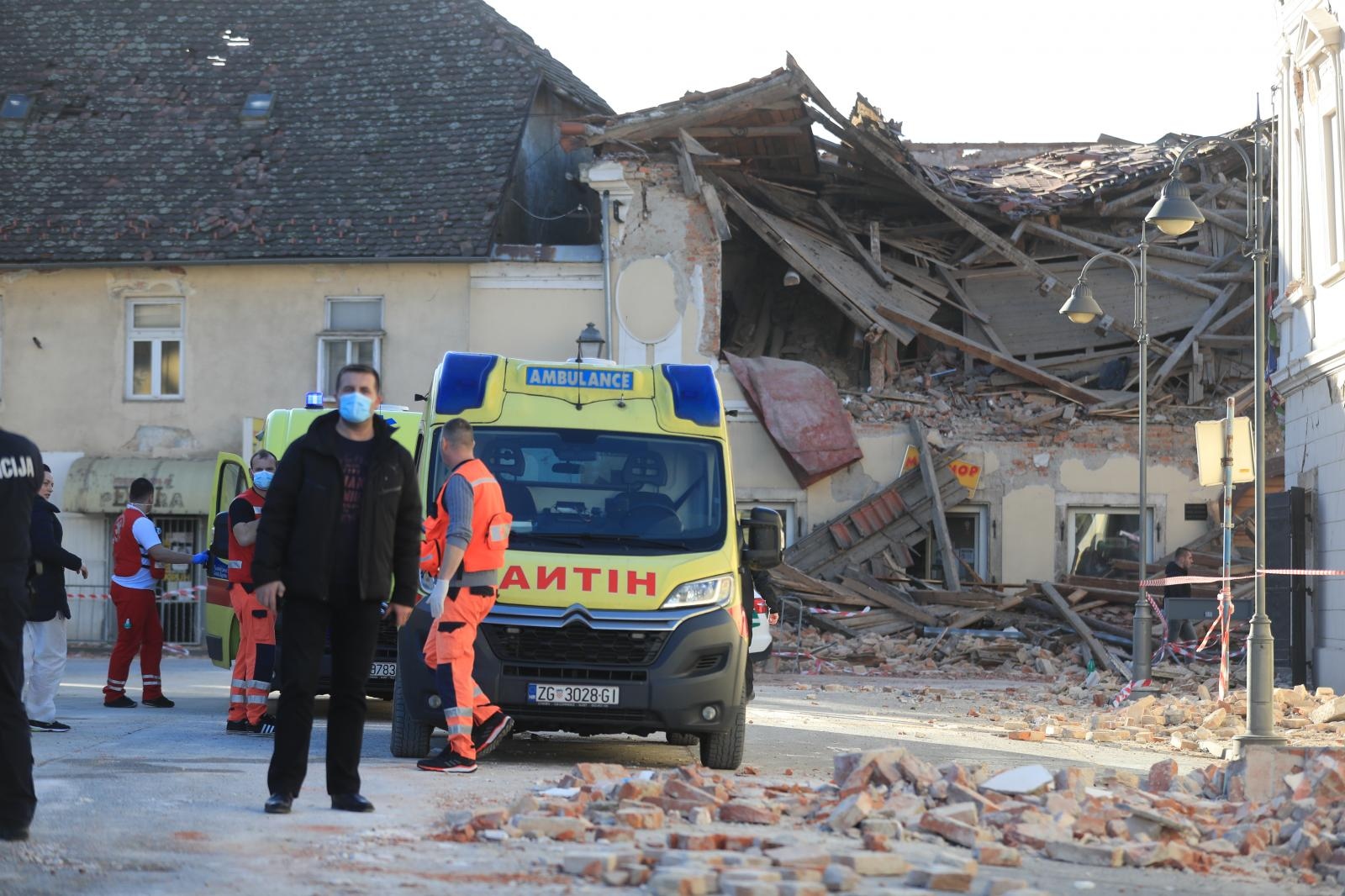 Une violent séisme a frappé le 29 décembre 2020 la région de Petrinja, | © IKA Slavko Midzor/PIXSELL