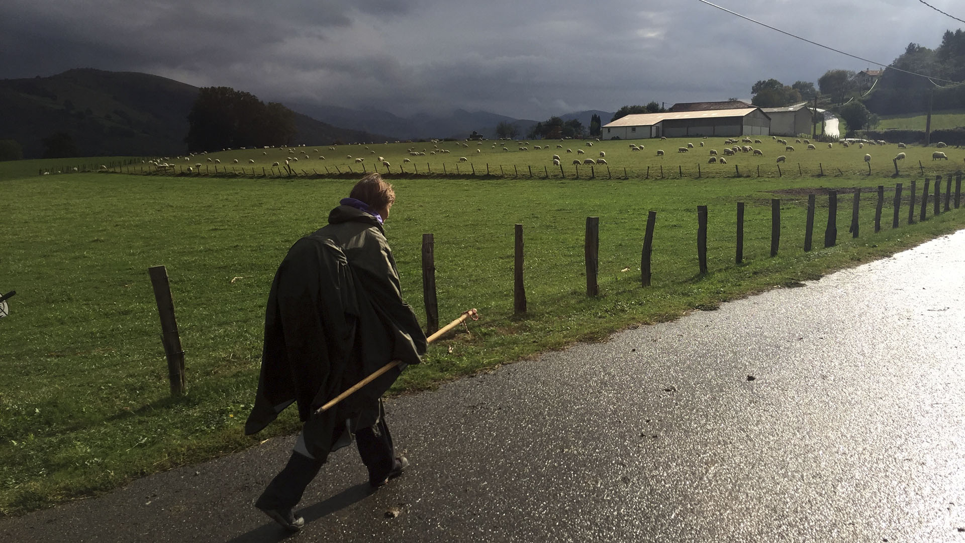 Sur le chemin de Saint-Jacques-de-Compostelle, à 30 km de Saint-Jean-Pied de port, au pays basque. | © B. Roduit