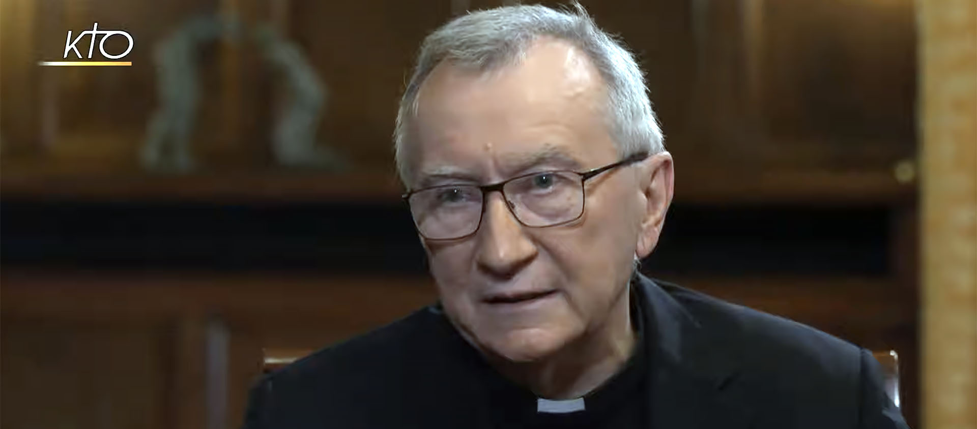 Le cardinal Pietro Parolin sur le plateau de KTO | Capture-écran