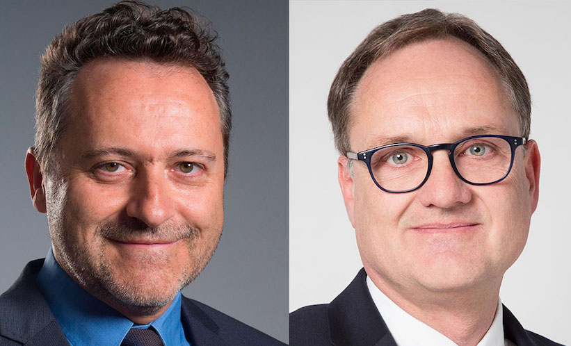 Linus Pfister (à gauche), ancien président, et Philippe Fonjallaz, nouveau président du groupe de travail de l'Alliance évangélique suisse pour la liberté religieuse. | © FzVg (SEA)