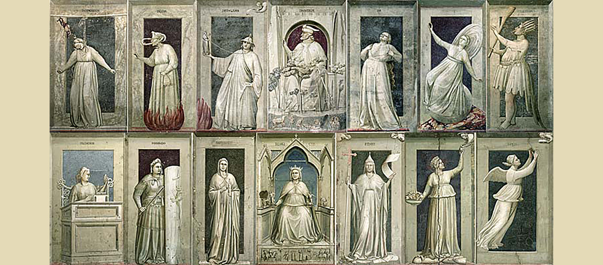  Les vices de la chapelle Scrovegni de Padoue par Giotto, entre 1302 et 1306 | Domaine public