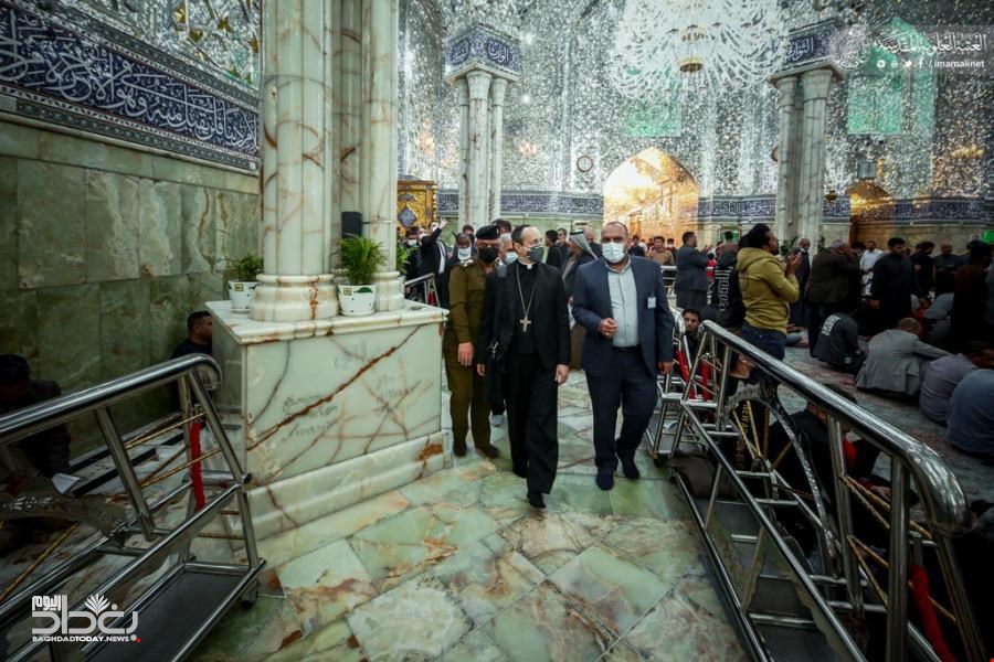 Une délégation vaticane s’est rendue en février 2021 au sanctuaire du mausolée de l’imam Ali à Nadjaf, haut lieu de l'islam chiite | © ABNA  