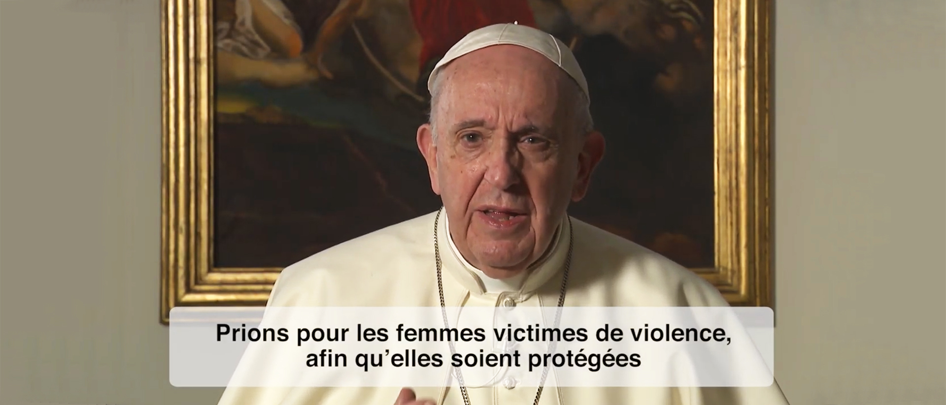 Le pape François a adressé un message vidéo pour dénoncer la violence faite aux femmes | capture d'écran / Youtube