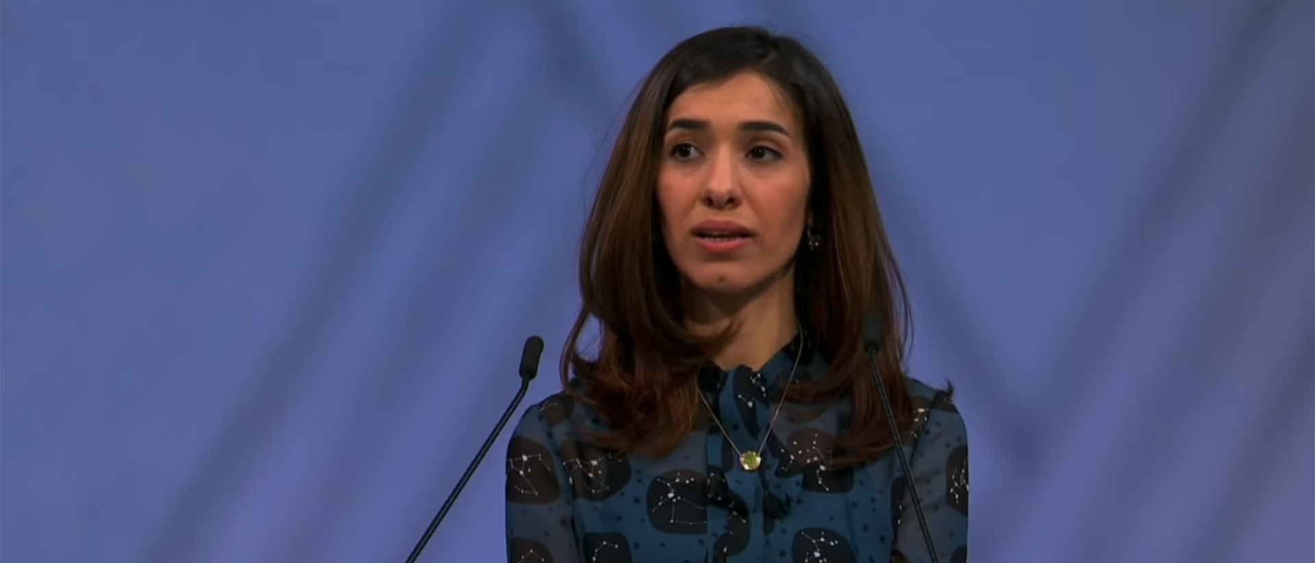 La yézidie Nadia Murad, prix Nobel de la Paix 2018, a initié une lettre ouverte au pape pour la protection des minorités d'Irak | © Youtube -  
Nobel Prize