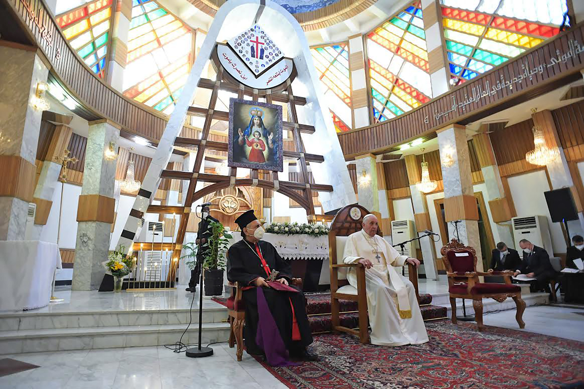 Notre Dame Du Perpétuel Secours, Cathédrale Syro-Catholique De Bagdad, Irak, 5 Mars 2021 © Vatican Media