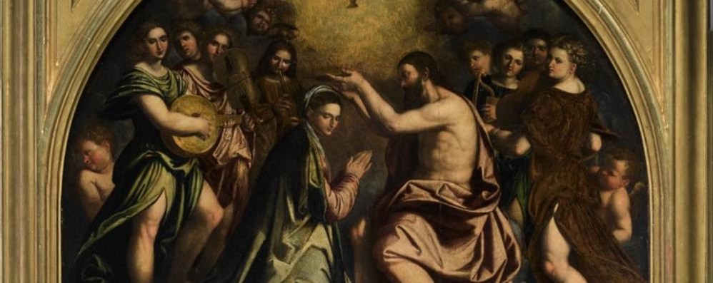 l'artiste Callisto Piazza da Lodi a combiné l'iconographie de l'Assomption avec celle du Couronnement en plaçant la Vierge couronnée par Jésus dans la partie supérieure | DR