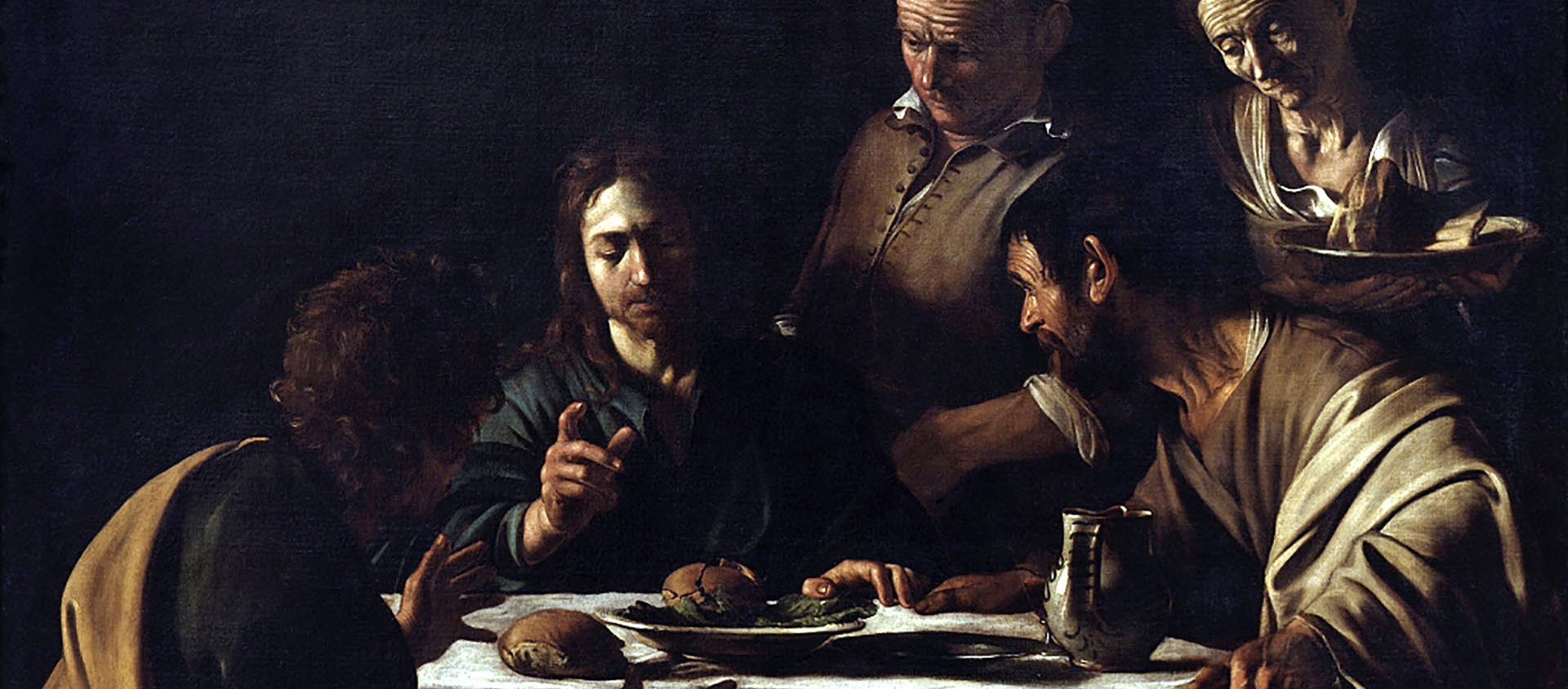 Le souper à Emmaüs. Michelangelo Merisi dit Caravage. Huille sur toile. 1605-1606.| © Pinacoteca di Brera