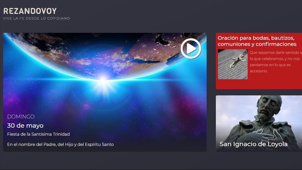 Le site jésuite espagnol 'Rezandovoy'  offre des médiations quotidiennes 