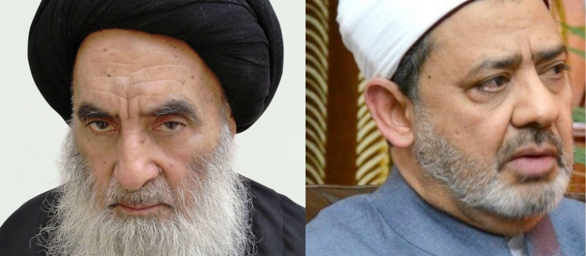 Ali al-Sistani (g.) et Ahmad al-Tayyeb pourraient se rencontrer | © DR/Aude May-Cochand