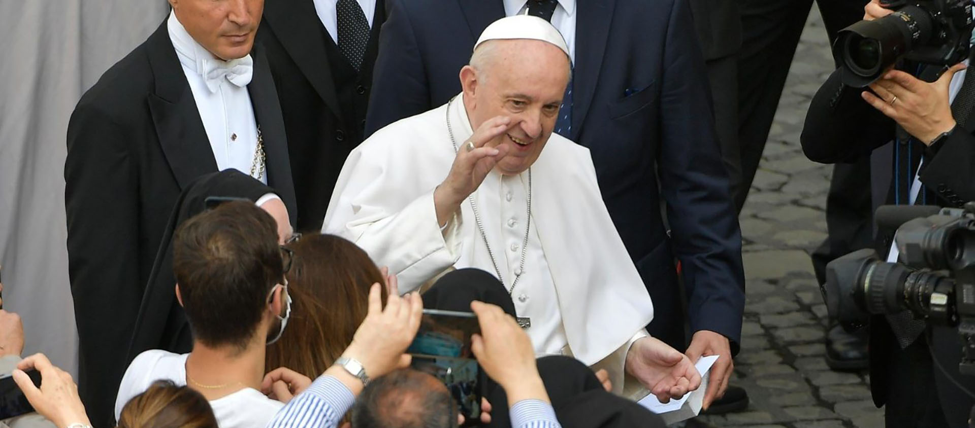 «Une prière étrangère à la vie n’est pas saine», a souligné le pape | © Vatican Media