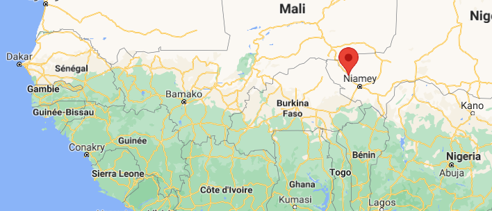 L'attaque s'est produite dans la région du Niger qui jouxte le Burkina Faso et le Mali | capture d'écran Google Maps