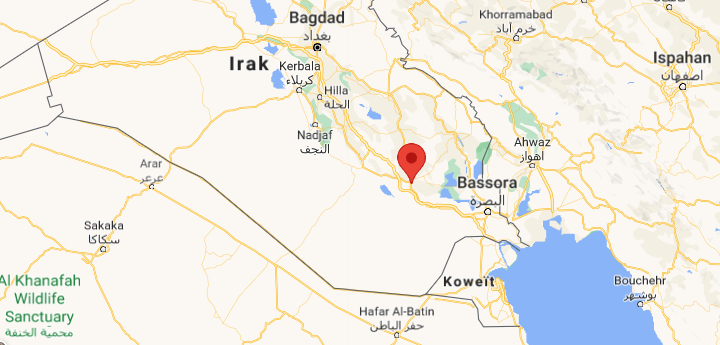 L'incendie de Nasiriyah a fait 64 morts (catpure d'écran Google Maps)